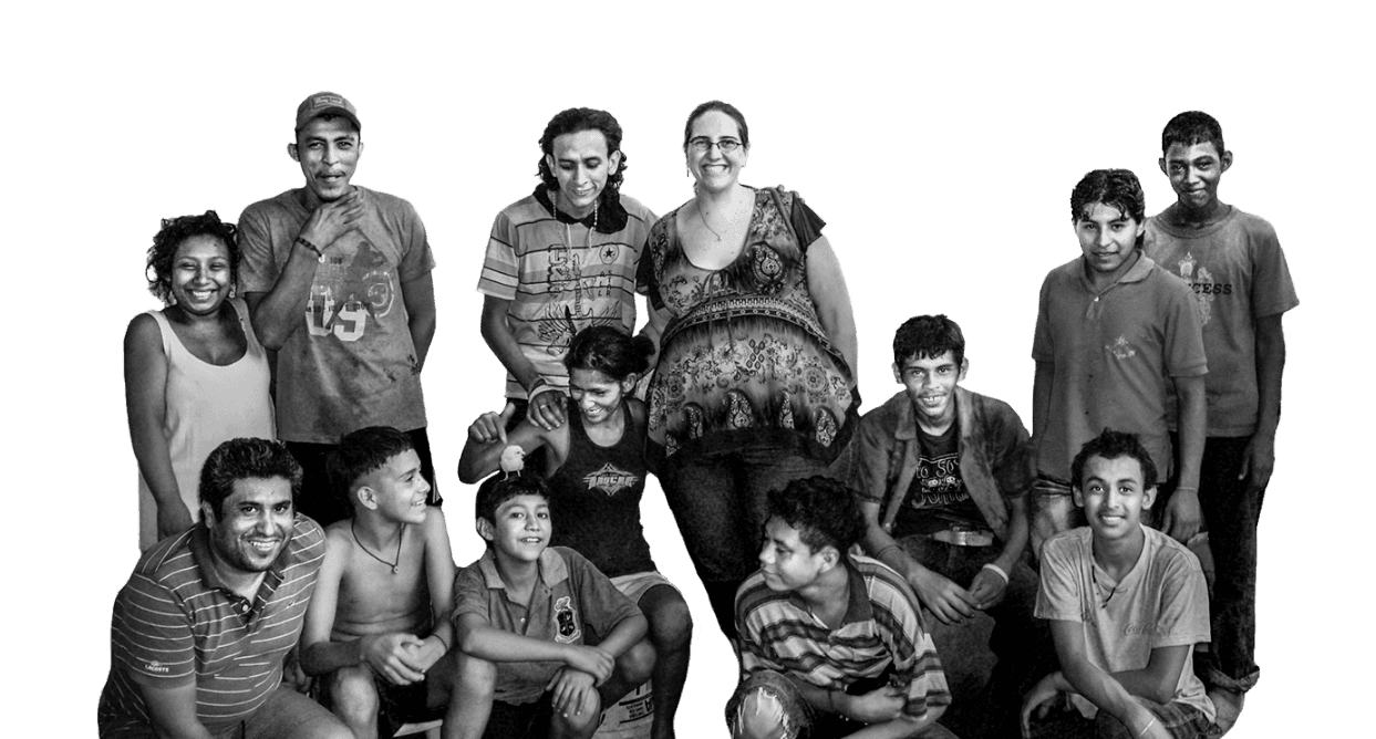 Medical workers and children at community health clinic in Honduras (2 of 2)